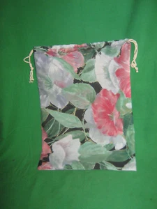 Bolsa de zapatos - Estampado floral -11" x 16" - Bolsa con cordón - Bolsa de viaje - Imagen 1 de 2