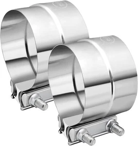 4'' Exhaust Clamp Lap Joint Band Clamp 304 Steel for Muffler,Catalytic Converter - Picture 1 of 6