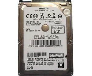 Hitachi HTS547575A9E384 0J27703 DA4755 (59GE) Thailand 655-1684C 750gb JUL-12 - Picture 1 of 1