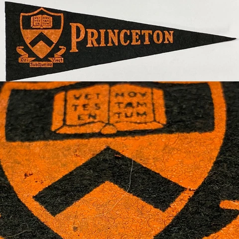 1950 Vintage Princeton Tigers University Hormel Mini Pennant 3.5x9.5 Ivy League Cover