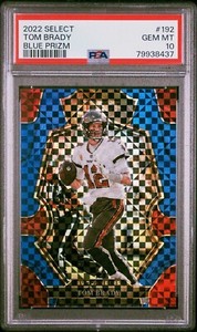 2022 Panini Select Tom Brady #192 Premier Blue Prizm /149 PSA 10 Gem MInt