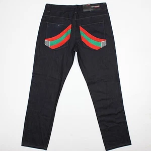 NEW Vintage Y2K Authentic Old School Refuse Denim Jeans Mens 36x32 Hip Hop Baggy - Picture 1 of 13