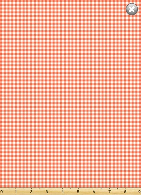 Susybee Lt Coral Small Gingham Check Quilt Fabric by 1/2 Yard #SB20268-420