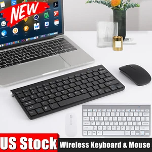 Mini Wireless Keyboard And Mouse Set Waterproof 2.4G For Mac Apple PC Computer - Picture 1 of 22