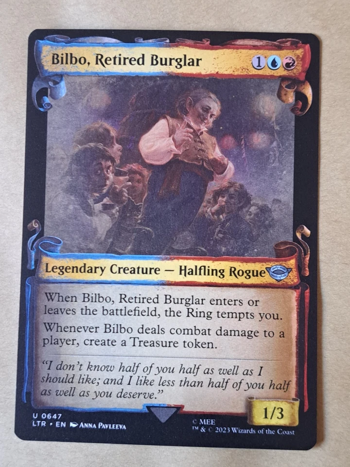 Bilbo, Retired Burglar (V.1) - MTG LTRH Uncommon Near Mint (NM) - Imagen 1 de 1