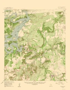Mapa topográfico - Palo Pinto Texas Quad - USGS 1960 - 23 x 29,45 - Imagen 1 de 20