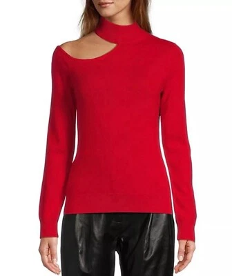 NOVO Suéter Antonio Melani Tina Gola Alta 100% Cashmere Grande G Vermelho - Imagem 1 de 4