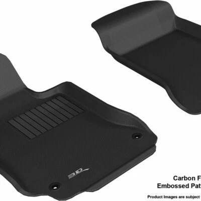 Forros de piso 3D MAXpider negro primera fila 2 piezas para Mercedes-Benz Clase C Foto 1 de 4