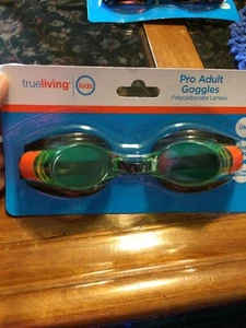 Profi Erwachsene Herren Damen Schwarz Grün Schwimmbrille Brille Pool Verstellbar - Bild 1 von 2