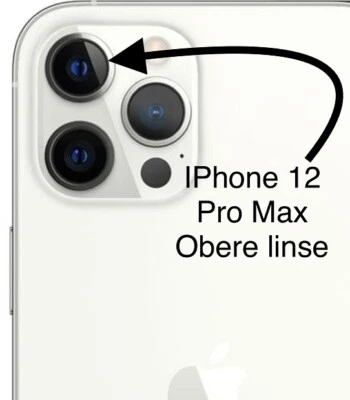 QUANTUM INNOVATION GMBH iPhone 12 Pro Max Kamera Linse Glas Lens Obere Linsenrand + 3M selbstklebend