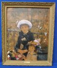 Framed Vintage Lithograph Pierre Auguste Renoir ON THE TERRACE Impressionism 