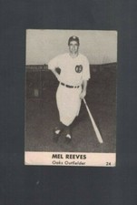 Mel Reeves Oakland Oaks 1947 Smith's Clothing Baseball Card