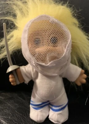 Russ Troll CERCADORA PELO AMARILLO MUÑECA 5" VINTAGE Foto 1 de 4