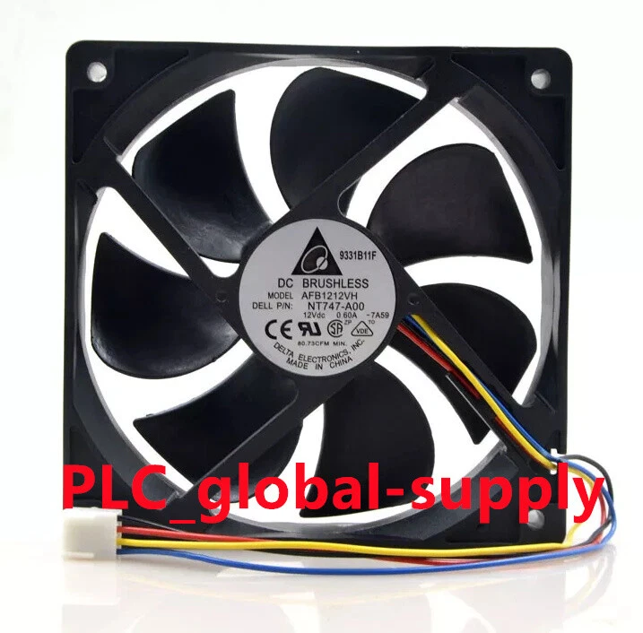  AFB1212VH 1PCS New original  Delta PWM 12025 12V 0.60A 120*120*25mm cooling fan - Image 1 of 4
