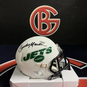 Curtis Martin New York Jets Signed Flat White Mini Helmet Autographed PSA - Picture 1 of 4