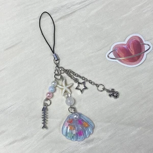 Sweet Pearl Shell Phone Chain Lanyard Keychain Pendants Bag Decoration Accessory - Photo 1/7