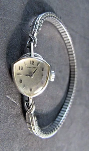LADIES HAMILTON 10KGOLD FILLED (BIGGS) TRIANGULAR MECHANICAL WRISTWATCH - Picture 1 of 1