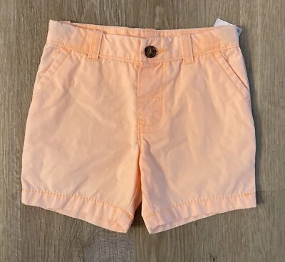 (NUEVO CON ETIQUETAS) Pantalones Cortos Informales Carter’s Niña Talla 18 Meses Melocotón Con Cintura Ajustable Foto 1 de 4