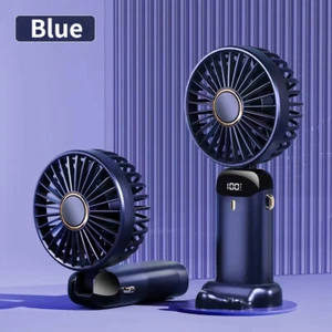 Mini Hand-held Fan Portable Folding Desk Fan Cooler Cooling USB Rechargeable Fan - Picture 1 of 27