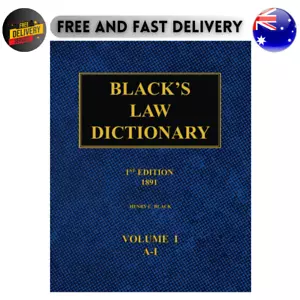 Black'S Law Dictionary – 1St Edition (1891): Volume 1 - Picture 1 of 2