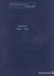 Saarland Vordruckalbum 1947-59,neu,Leuchtturm Ringbinder der Deutschen Post,blau - Bild 1 von 3