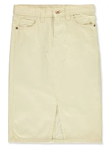 Star Ride Girls' Denim Midi Skirt Color: yellow Size: 7 - Picture 1 of 4