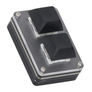 2 Key Keyboard Wired Mini Smart Programmable Shortcut Key Copy Paste Cut USB - Bild 1 von 24