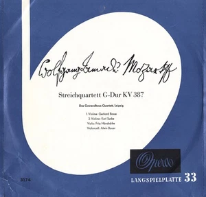 MOZART String Quartet K.387 GEWANDHAUS QUARTET Suske OPERA 3174 10" 1957 Rec. - Imagen 1 de 3