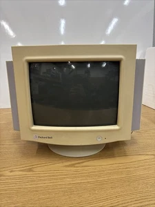 Vintage Packard Bell Multimedia 1010 13" CRT VGA Computer Monitor with Speakers - Picture 1 of 19