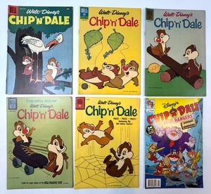 6 Vintage Chip N Dale Comics 5 Dell (1950er-60er Jahre) 1 Disney (1990) guter Zustand - Bild 1 von 12