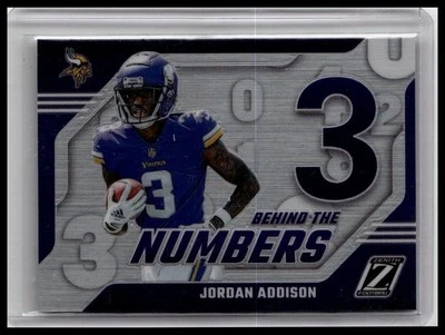 2023 Panini Zenith #14 Jordan Addison Behind the Numbers - Image 1 of 2