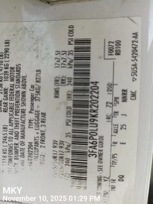 TRANSMISSION 2017-2020 FORD FUSION Foto 1 de 4