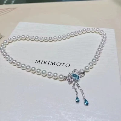 классический 8-9 мм Южное море белый жемчуг ожерелье 18 дюймов 925s(aj) - Изображение 1 из 4