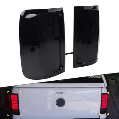 Rear Tail Light Brake Lamps Brake Stop Lights For Volkswagen Amarok V6 08-22 Blk - Image 1 of 4