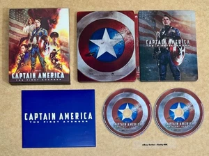 CAPTAIN AMERICA THE FIRST AVENGER BLUFANS 3D BLU RAY STEELBOOK READ DESCRIPTION - Picture 1 of 16