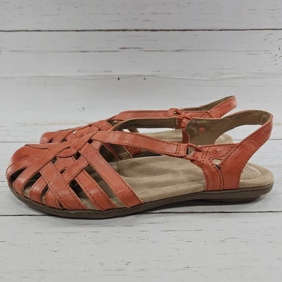 Sandalias Earth Origins Belle Brielle para mujer 7,5 W naranja jengibre pescador con cordones Foto 1 de 4