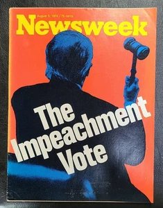NEWSWEEK Magazine August 5 1974 The Impeachment Vote Richard Nixon Vintage 70s - Picture 1 of 3