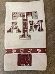 Texas A&M Toalla de Mano de Baño, Aggies Toalla de Mano de Baño Ventilador Artesanal Regalo - Imagen 1 de 4