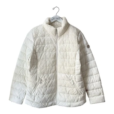 Chaqueta acolchada Bernardo Off White Primaloft empaquetable con detalle de ojales talla L Foto 1 de 4