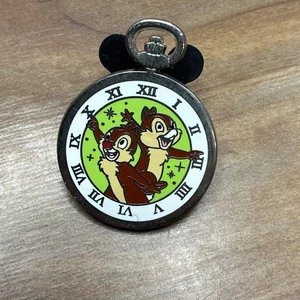 Disney Orologio da Tasca Chip And Dale Clock Spilla Mistero Trading 2015 - Foto 1 di 2