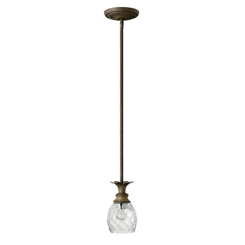 Hinkley Lighting 5317PZ Plantation Mini Pendant Light Pearl Bronze