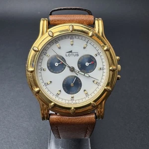 Rare LOTUS Quartz Men Watch 40mm New Battery - Picture 1 of 8
