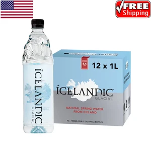 Reinstes Trinkwasser 8,4 pH Isländische Gletscherquelle, 33,81 flüssige Unzen (12er Pack) - Bild 1 von 2