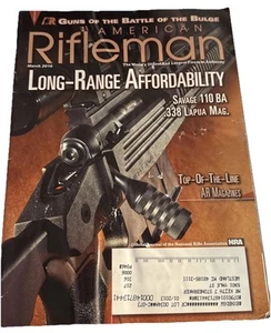 American Rifleman Magazine March 2010 Savage 110 BA .338 Lapua Mag. - Picture 1 of 4