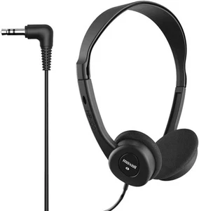 -190319 Auriculares estéreo - Cable de 3,5 mm con 6 pies de longitud - Negros - Imagen 1 de 7