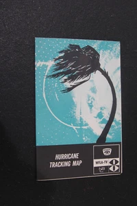 Vintage 1950er Florida Kanal 8/NBC WFLA-TV Hurrikan Tracking Karte/Warnung selten fast neuwertig - Bild 1 von 6