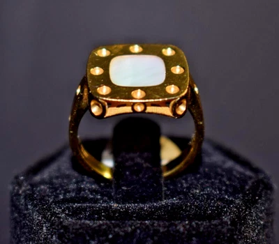 Roberto Coin 18kt 黄金珍珠母戒指 — 第 1/4 张图片