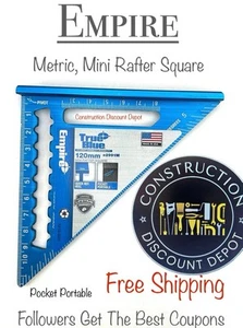 POCKET SIZE Empire 2991M METRIC 120mm True Blue MINI Rafter Square - Picture 1 of 1