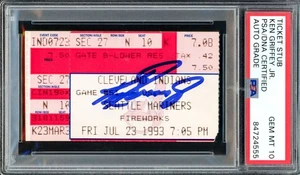 Ken Griffey Jr. Auto 6/23/93 Home Run Ticket Stub Sig 10 8 Game Straight Streak - Picture 1 of 2