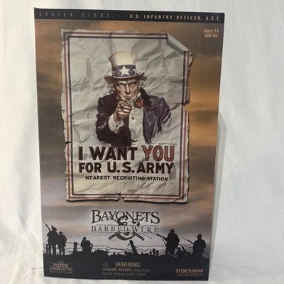 Sideshow Bayonets & Barbed Wire 1:6 WWI US AEF Infantry Officer NEW IN BOX - Image 1 of 4